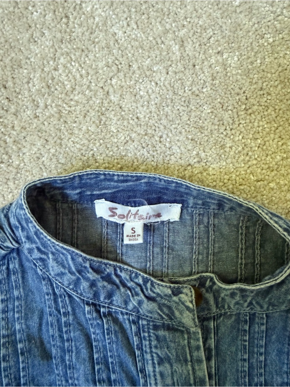 Solitaire Blue Washed Denim Tunic Jacket - Picture 4 of 4